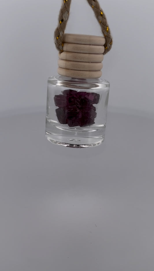 Garnet Gemstone Authentic Crystal Infused Car Diffuser